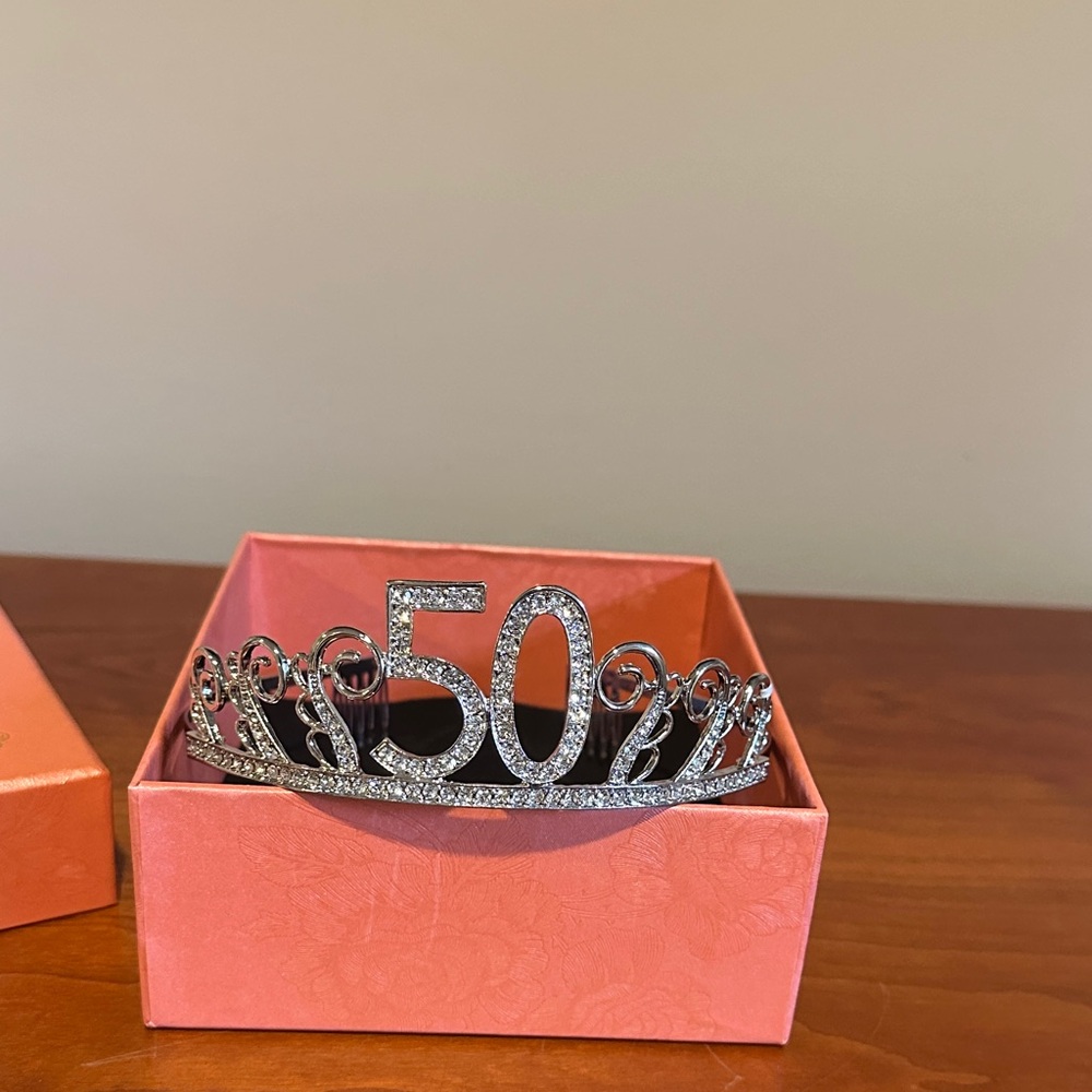 Elegant Silver 50th Celebration Tiara